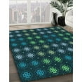 thumbnail image 3 of Ahgly Company Machine Washable Indoor Rectangle Transitional Dark Cyan Green Area Rugs, 5' x 8', 3 of 7
