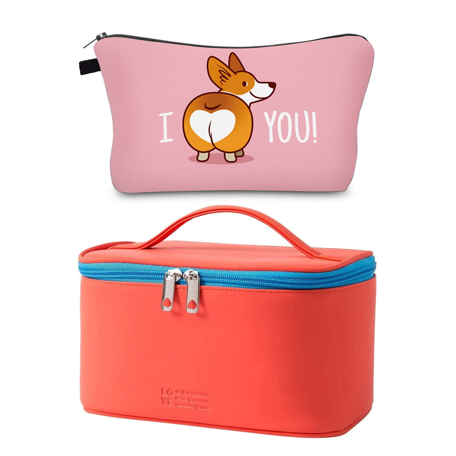 Makeup Bag Cosmetic Bag Organizer 2PACK Small Makeup Pouch for Purse