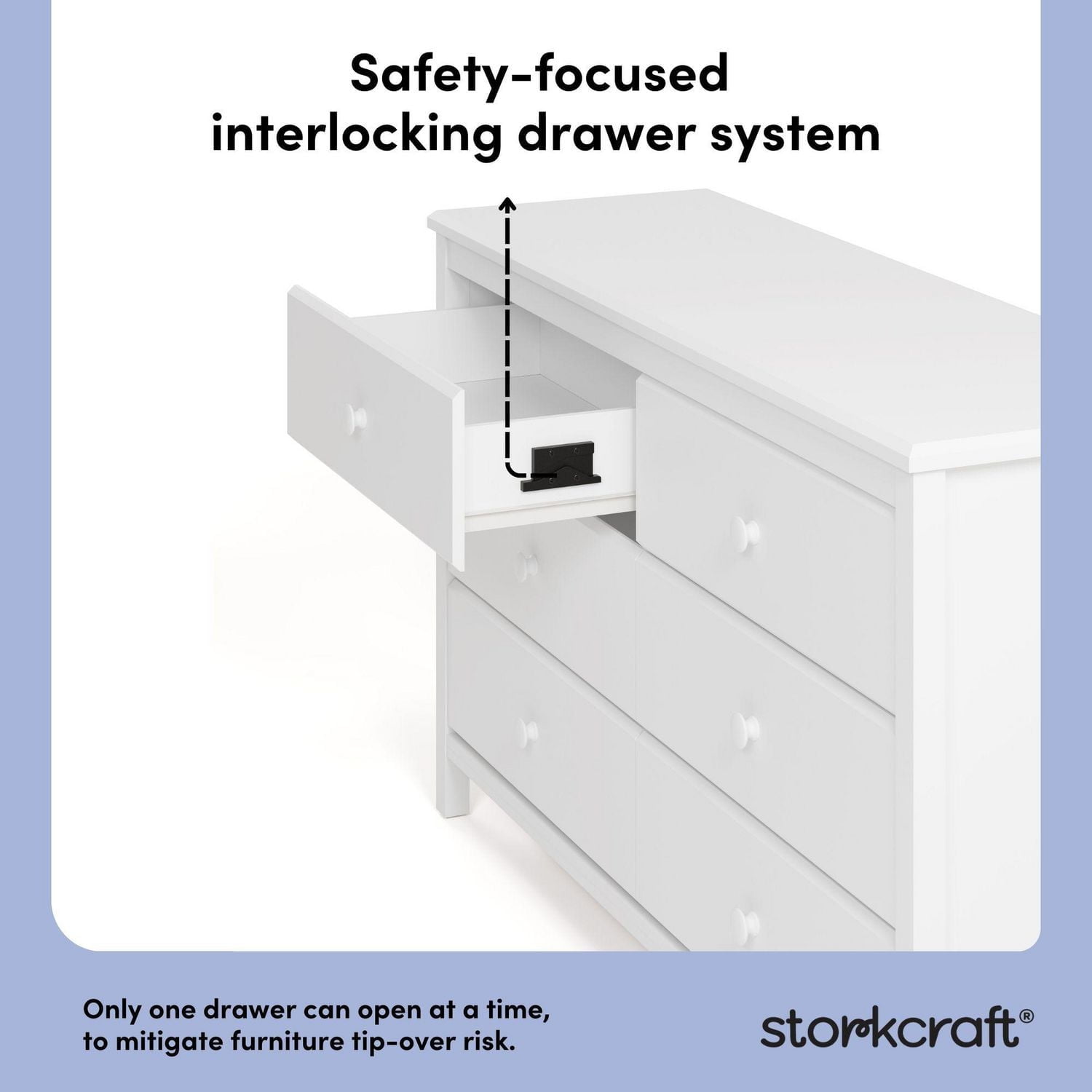 Storkcraft Alpine 6-Drawer Double Dresser