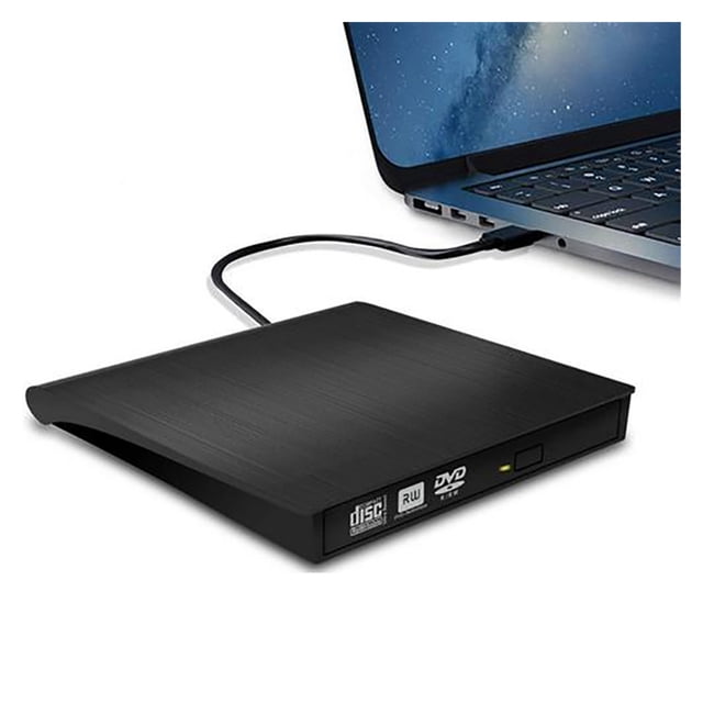 Portable USB 3.0 DVD-ROM Optical Drive External Slim CD-ROM RW Disk Reader Desktop PC Laptop Tablet Promotion DVD Player ,Easy to Install