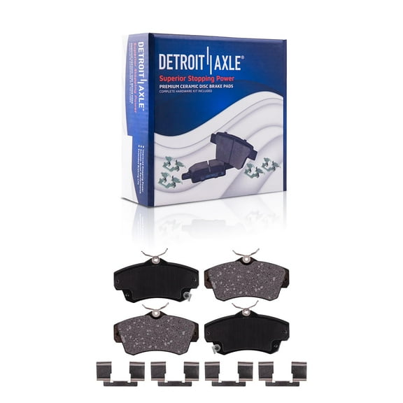 Detroit Axle - Front Brake Pads for 2001-2010 Chrysler PT Cruiser, 2003-2005 Dodge Neon, Pair Ceramic Brake Pads Replacement