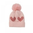 thumbnail image 3 of Baby Girls Winter Hat Toddler Beanie Cold Weather Warm Pompom Hat, 3 of 7