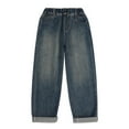 thumbnail image 2 of Teen Grils Jean Pants,Classic Loose Pocket Jean Pants Grils Summer Clothes Teen 11-12 Years Boy Clothes, 2 of 8
