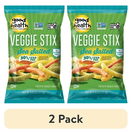 (2 pack) Good Health Sea Salted Veggie Stix, Gluten-Free, 6.25 oz Bag