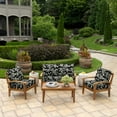 thumbnail image 4 of ARDEN Outdoor Loveseat Cushion Set, 48 x 24, Rain-Proof, Fade Resistant, Cushion Set for Couch, Bench, and Swing Ashland Black Jacobean, 4 of 8