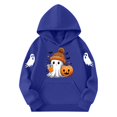 thumbnail image 5 of NEBWOAK Blue Boys Girls Halloween Hoodie, Ghost Jack-O-Lantern Pullover Sweatshirt, Kids Fall Casual Top,Size 3-4T, 5 of 5