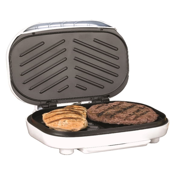 Brentwood TS-605 Non-Stick 750w Indoor Electric Contact Grill, White