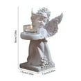 thumbnail image 3 of Vintage Winged Angel Candlestick Holder for Romantic Decor - Cherub Hand Rest Tabletop Ornament, 3 of 6