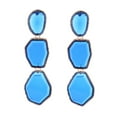 thumbnail image 2 of Hyasfey 1 Pair Women Long Hanging Earrings Irregular Geometric Shape Resin Multi-layer Smooth Electroplated Ear Jewelry Lady Prom Cocktail Party Dangle Ear, 2 of 8