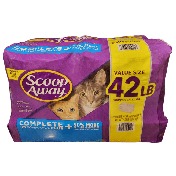 Scoop Away Complete Performance Plus Clumping Cat Litter, Fresh Scent, 42 lb