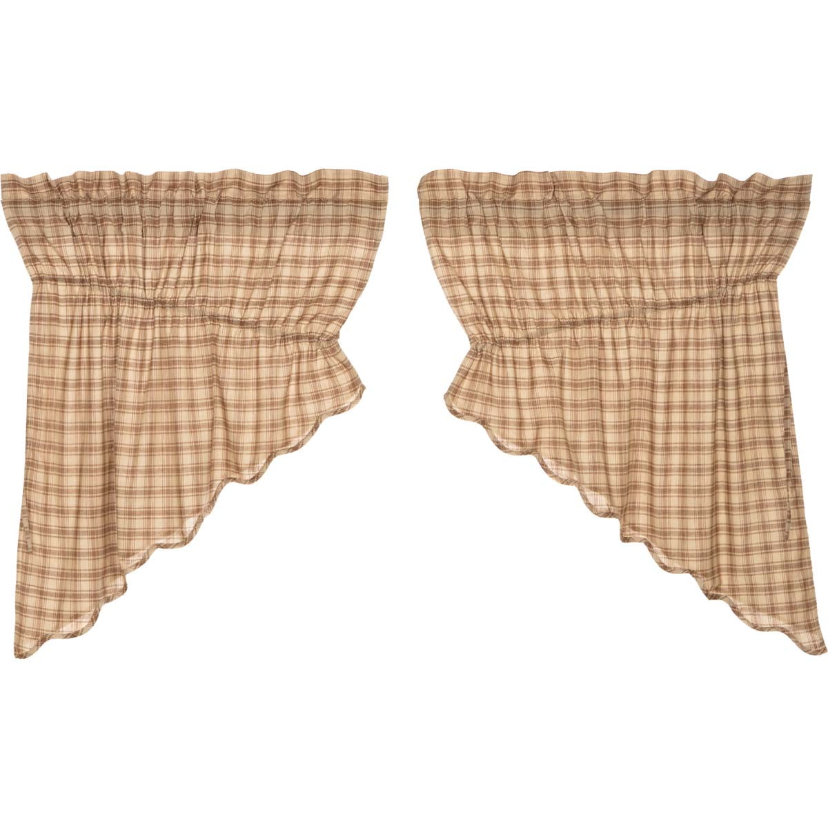 840528123535 Upc Khaki Tan Rustic Lodge Kitchen Curtains Bradley