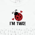 thumbnail image 4 of Inktastic Ladybug 2nd Birthday Cute 2 Year Old Girls Baby Dress, 4 of 5