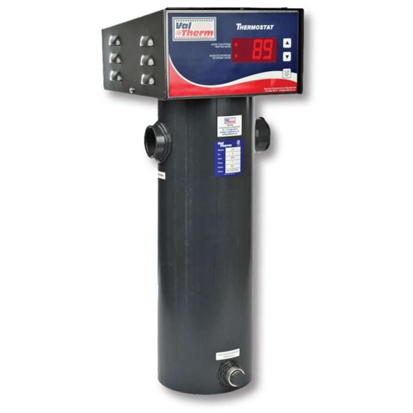Val-Therm Chauffe-Piscine Numérique à Éléments en Titane de 10 kW pour Piscines Creusées et hors Terre jusqu'à 240 V avec 60 A