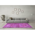 thumbnail image 3 of Ahgly Company Indoor Round Persian Purple Traditional Area Rugs, 7' Round, 3 of 4