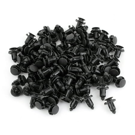 - Unique Bargains 100 Pcs Car Fender Black Plastic 21mm Stem Length Trim Boot Rivets Push Fastener