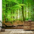 thumbnail image 2 of Idea4wall 4pcs Nature Forest Path Stick Wallpaper Removable Wall Murals Large Wall Stickers for Home Decoration, 96"x96", 2 of 5