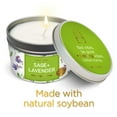 thumbnail image 2 of Magnificent 101 Long-Lasting Sage+Lavender Aromatherapy Smudge Candle | 6 Oz - 35-Hour Burn | Made of Soy Wax, Sage & Lavender | House Energy Cleansing & Manifestation, 2 of 7