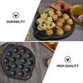 thumbnail image 4 of WYJ Cast Iron Takoyaki Pan, 15 Hole NonStick Aebleskiver Pan Escargot Plate Octopus Ball Maker with Forks and Brush-0614, 4 of 5