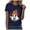 A-Navy, variant on mgoYE Halloween Tshirts Women Halloween Shirts Crew Neck Loose Tee Tunic Tops Woman Tshirts Size L