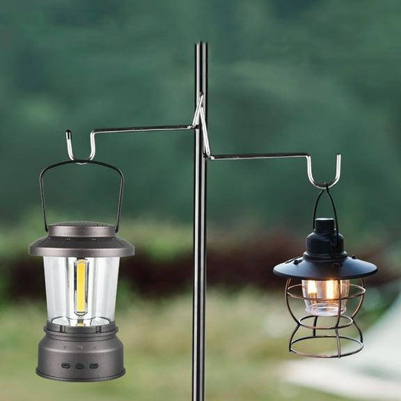 OUNONA  Hanging Folding Light Stand Load-bearing Lamp Lantern Hanger