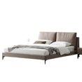 thumbnail image 2 of Muebles de dormitorio de lujo, cama de Hotel tamaño King de madera moderna, tela tecnológica de lujo, cama doble de diseño italiano de madera, 2 of 4
