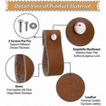 thumbnail image 5 of 8 Pcs Handcrafted Leather Cabinet Handles for Drawers and Doors Dresses Knobs Pure Leather Pulls, 5 of 5
