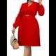 thumbnail image 1 of Vestido Midi para Mujer, Vestido de Iglesia, Moda, Cintura Alta, Vestido Informal de Negocios, Vestido de Cóctel con Cinturón Rojo L, 1 of 10