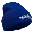 thumbnail image 4 of Boston Skyline Embroidered Cuffed Long Beanie - Royal OSFM, 4 of 5