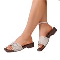 thumbnail image 2 of Domuza Women’s Comfortable Studded Clog Mules, Adjustable Buckle Beige Sandals with Wood-Grain Heel for All-Day Summer Wear and Outdoor Activities Beige 5.5（EU-36）, 2 of 7