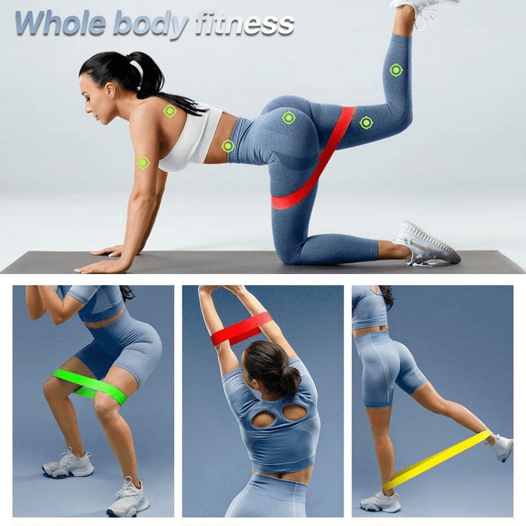 BCOOSS Elastic Resistance Bands for Exercise Legs and Butt Set of 5