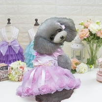kladzum Dogs Wedding Dresses Dog Flower Skirt Puppies Summer Princess Pet Dress Girls Puppy Dress, Pet Outfit Formal Apparel Princess Clothes for Birthday Party Costume