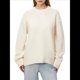 thumbnail image 1 of Suéter de Mujer, Cuello Redondo, Larga, Holgado, Tejido Suave, Dobladillo Acanalado, para Otoño e Invierno. Lechoso Talla Única, 1 of 10