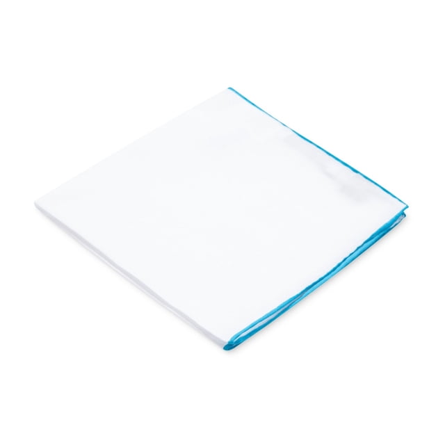 Ryan Seacrest Pochette à Bordure Colorée pour Homme, Blanc, Taille Unique