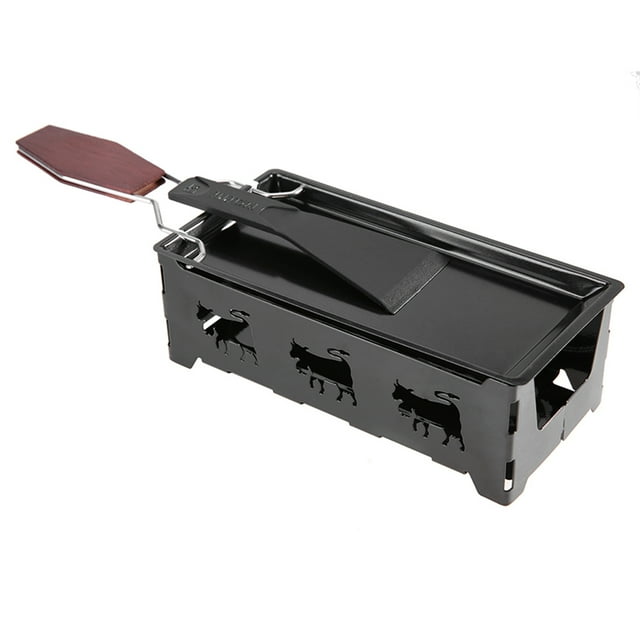 Mini juego de raclette, parrilla para raclette portátil antiadherente para queso, rendimiento de primera