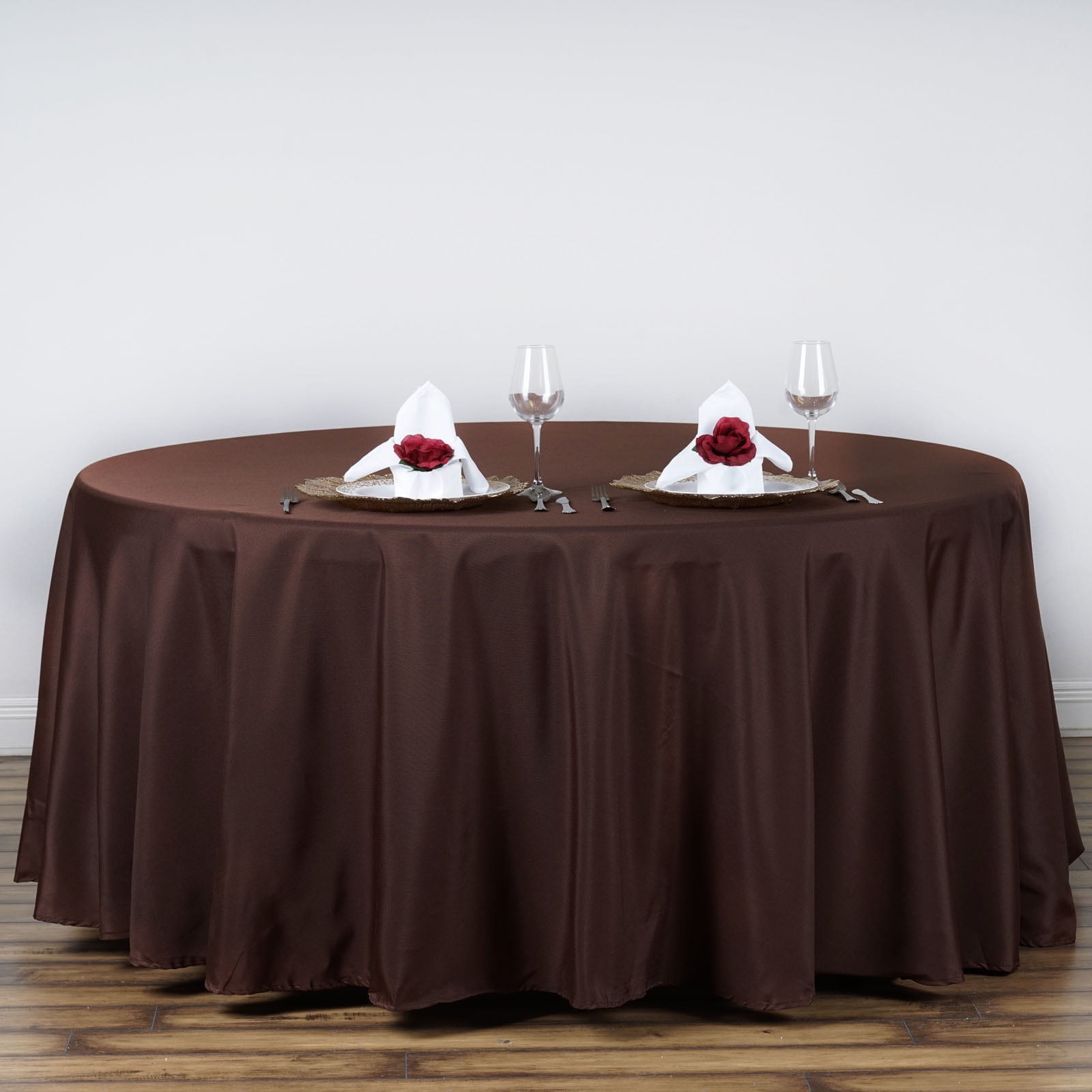 54" Chocolate Brown SQUARE POLYESTER TABLECLOTH Wedding Party Catering Linens 