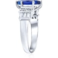 thumbnail image 2 of beryl_creation 925 Sterling Silver 1.25 Ct Marquise Cut Blue Sapphire Halo Wedding Engagement Ring 14K White Gold Plated For Women's -6, 2 of 3