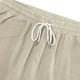thumbnail image 5 of Pantalones casuales de longitud completa para hombre, color sólido, bolsillo, cintura elástica, rectos, de poliéster., 5 of 8