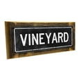 thumbnail image 1 of Framed, Outdoor Black Vineyard 4"x12" Metal Sign, Wall Décor for Kitchen and Dining, 1 of 4