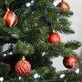 thumbnail image 6 of Sunnydaze Holiday Glitter Red/Gold Plastic Christmas Ornament Balls, 30 Count, 6 of 8