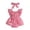 Pink, variant on Baby Girls' Fly Sleeve Bodysuit Dress White Romper Dress Headband Toddler Summer Clothes Set 3-6 Months