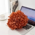 thumbnail image 2 of Nvzi Flores artificiales de hortensia con cabezas anaranjadas, 10 flores de seda de hortensia falsas para centros de mesa de boda, ramos,decoración del hogar con tallos, 2 of 5