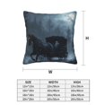 thumbnail image 3 of Halloween Throw Pillow Covers, Halloween Forest Skeleton Carriage Square Pillow Cases with Invisible Zipper for Halloween Decorations, Farmhouse Halloween Decor 12x12, 3 of 7