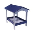 thumbnail image 2 of AmishToyBox.com Ground Bird Feeder, Deluxe Fly-Through Covered Feeder for Birds and Squirrels with Screen Mesh Tray Patriot Blue/Light Gray, 2 of 2