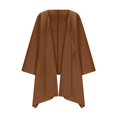 thumbnail image 4 of UJNDER Womens Open Front Cardigan Coat Oversized Bat Sleeve Overcoat Warm Blanket Shawl Wrap for Fall Winter Brown, 4 of 5