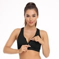 thumbnail image 2 of Sujetador deportivo WANAYOU con cremallera frontal, acolchado inalámbrico, paquete de 2, 2 of 8