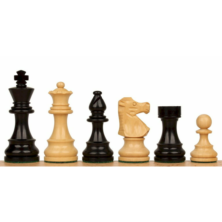  The Chess Empire-The French Lardy 3.75 Boxwood & Acacia  Staunton Wood Chess Pieces only Set : Toys & Games