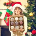 thumbnail image 4 of AYktou 9 Pcs Christmas Ornaments Balls, Chocolate-Themed Transparent Christmas Balls Hanging Ornaments Interesting Contents Balls for Winter Christmas Tree Decoration Wedding Party Decor, 4 of 9