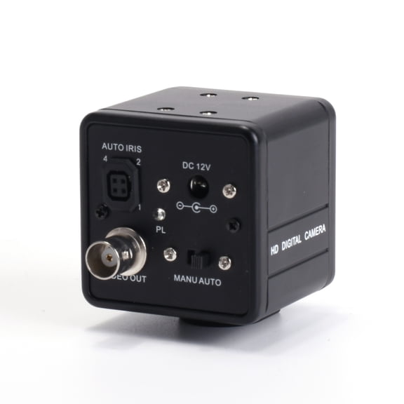 Hayear Mini BNC Industrial Microscope 800TVL Microscope Camera with 12V AC Power Adapter Support Auto Iris C Mount Microscope