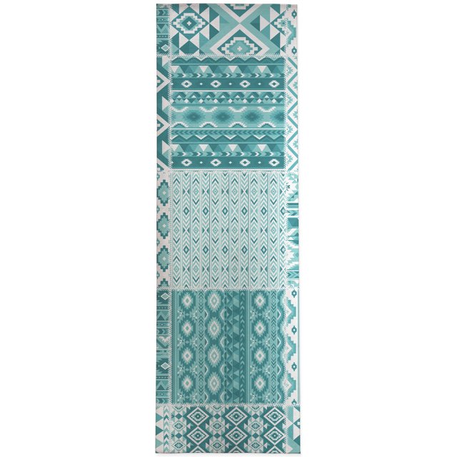 Patchwork Tahoe Teal Area Rug by Kavka Designs