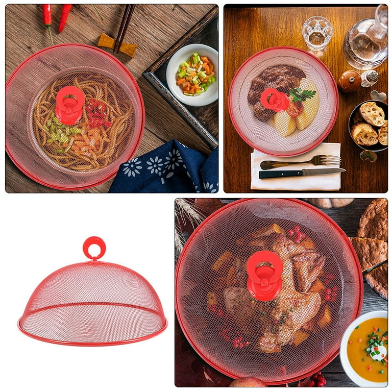 Food Cover Tent Covers Mesh Dome Plate Net Cake Picnic Microwave Outdoor  Fly Metal Umbrella Dish Lid Stainless Steel